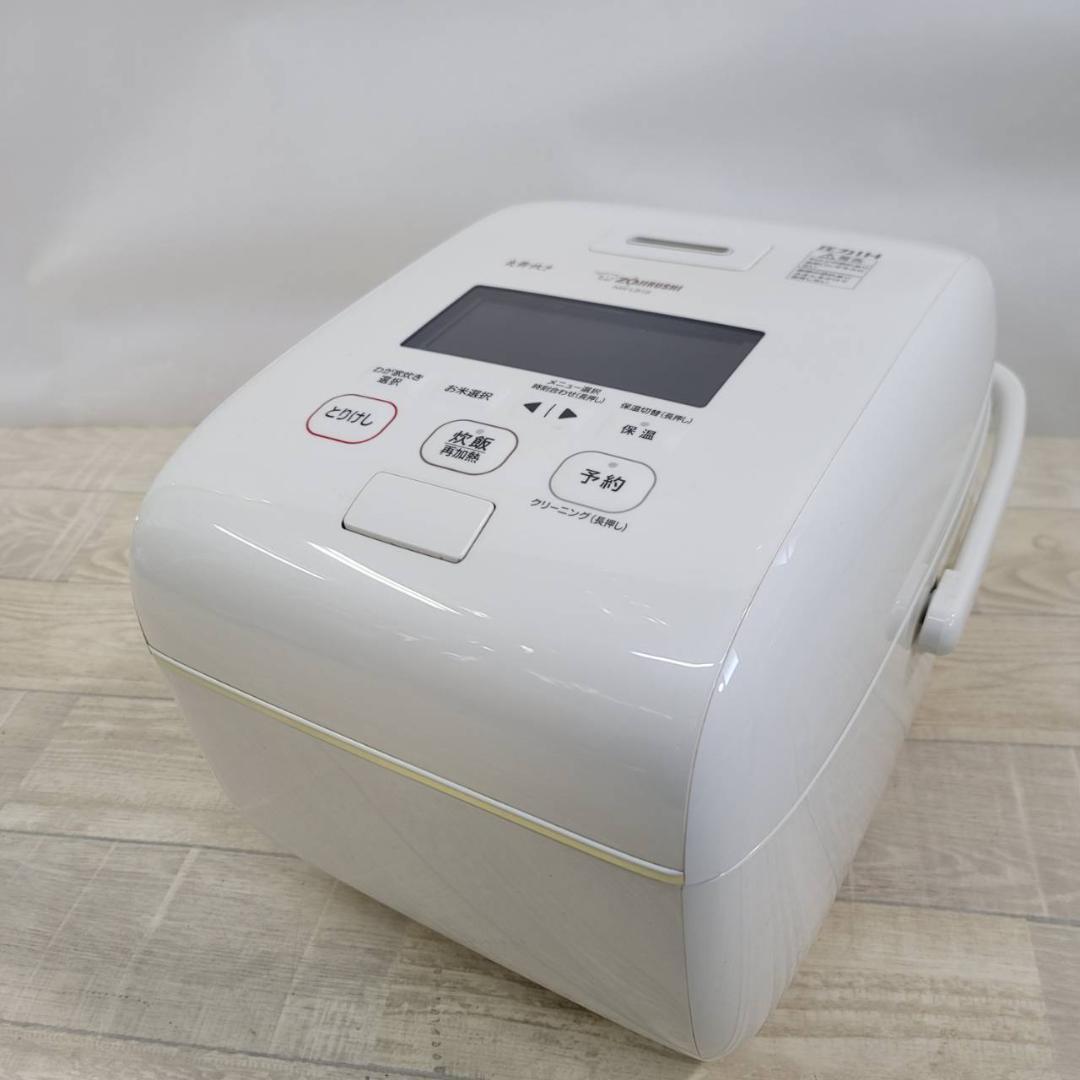 【良品】象印マホービン 炊飯器 1升 炎舞炊き 絹白 NW-LB18-WZ