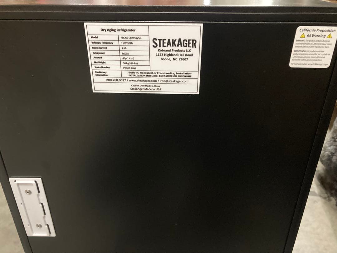 2)STEAKAGER ステーキ　肉熟成器 業務用 ブラック　PRO60