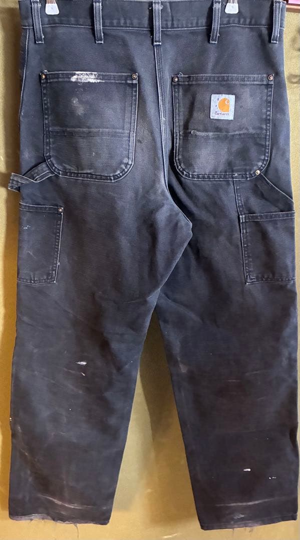 carharttダブルニーペインターパンツブラック34×34カーハート