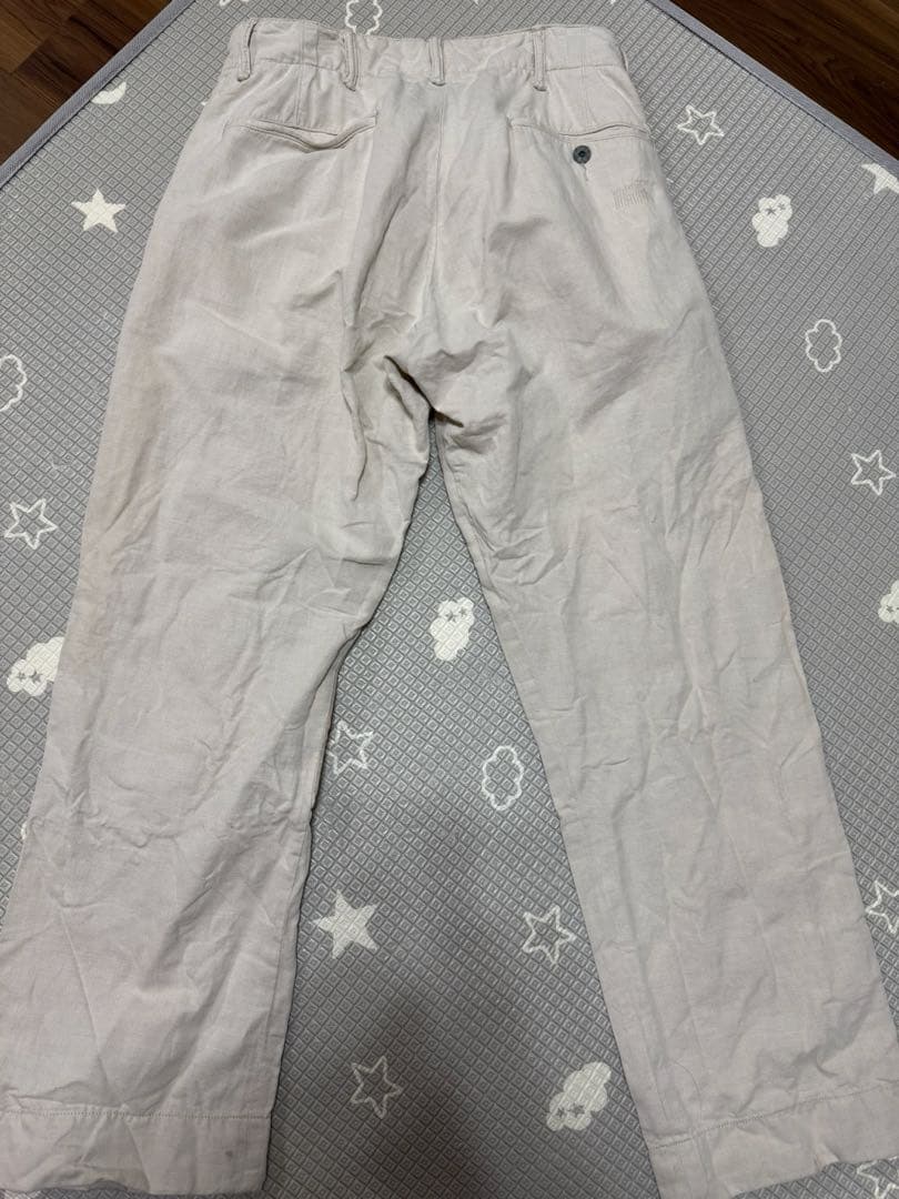 RRL パッチワークデザイン ワークパンツ 薄いベージュ