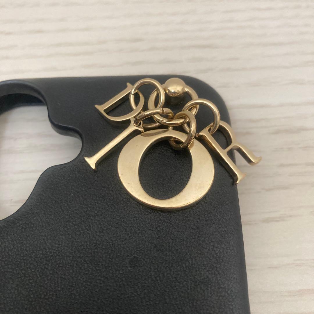 ✨新機種！超美品✨Dior　LADY DIOR　iPhone16ケース　羊革　黒