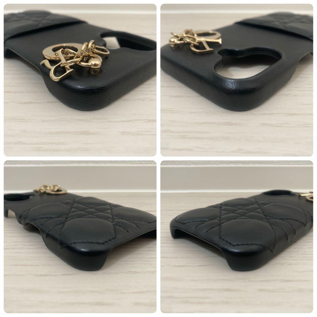 ✨新機種！超美品✨Dior　LADY DIOR　iPhone16ケース　羊革　黒