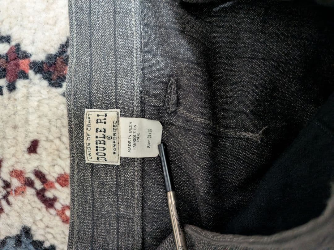 RRL ストライプ ワークパンツ 34 32