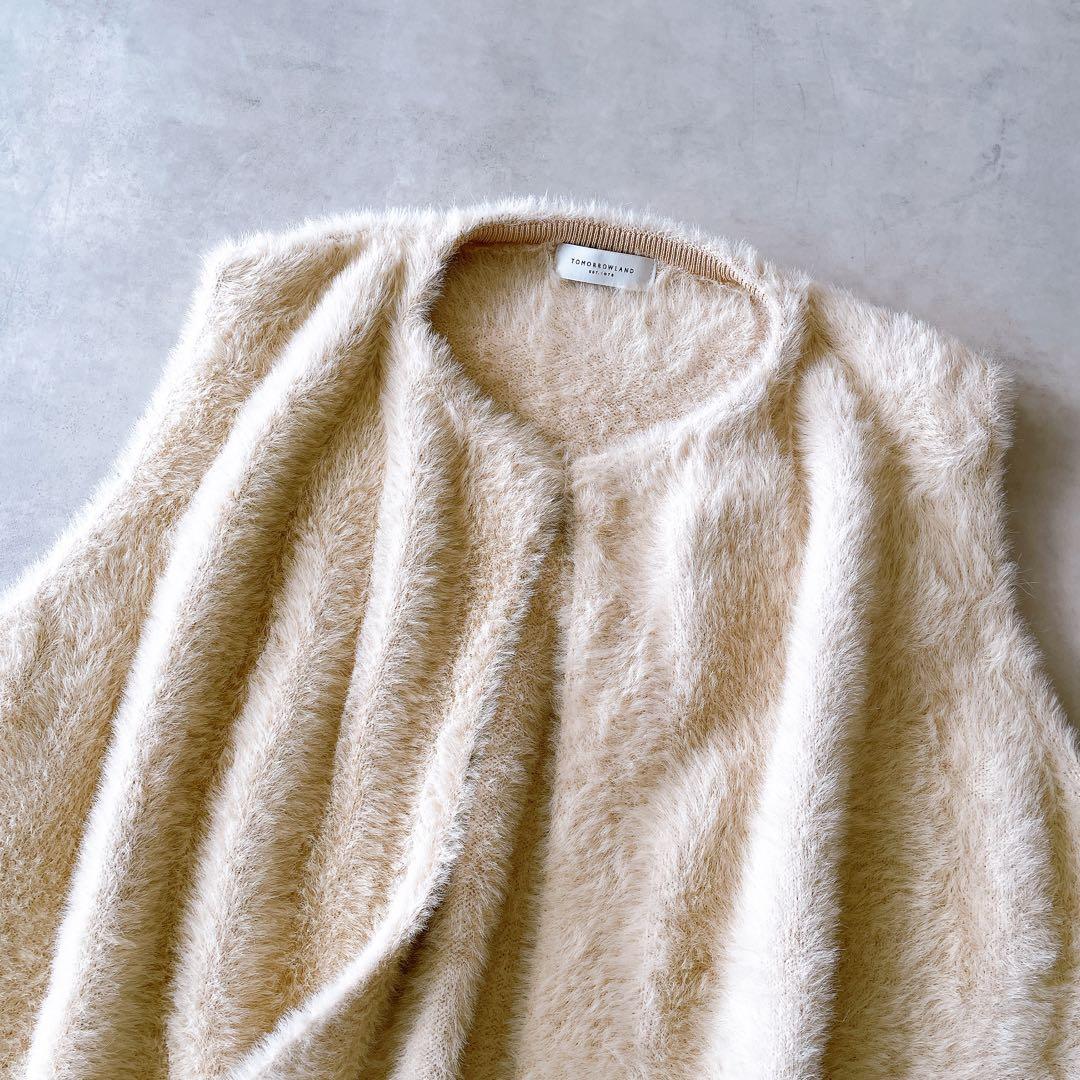 TOMORROWLAND ふわふわ ファーベスト 羽織り F トゥモローランド