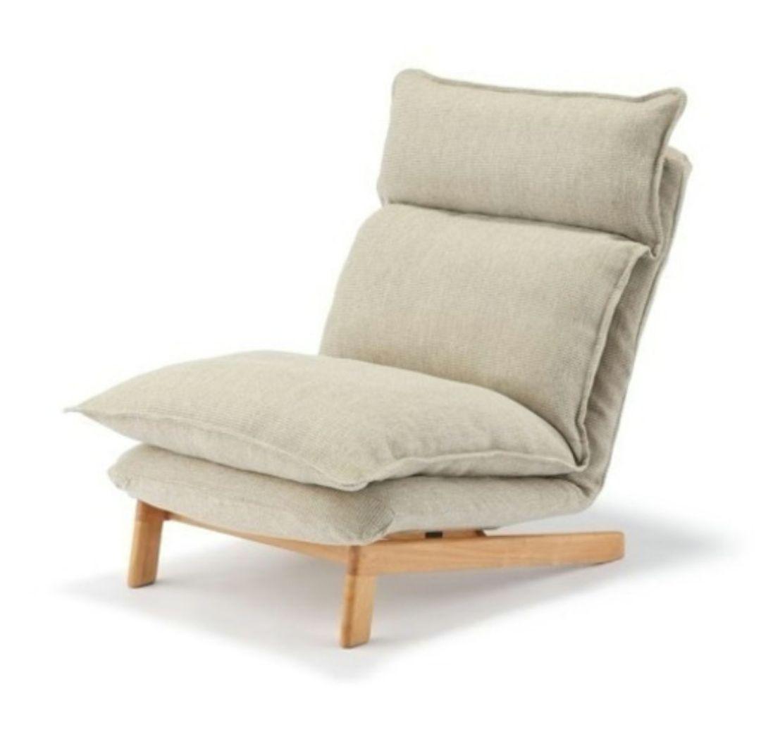 はるしおん　無印良品 ハイバックリクライニングソァ オットマン付