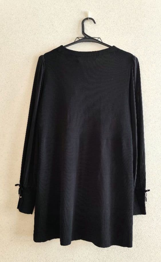 【タグ付き未使用品】SUPER BEAUTY ニット チュニック 袖パワーネット