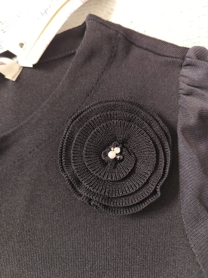 【タグ付き未使用品】SUPER BEAUTY ニット チュニック 袖パワーネット