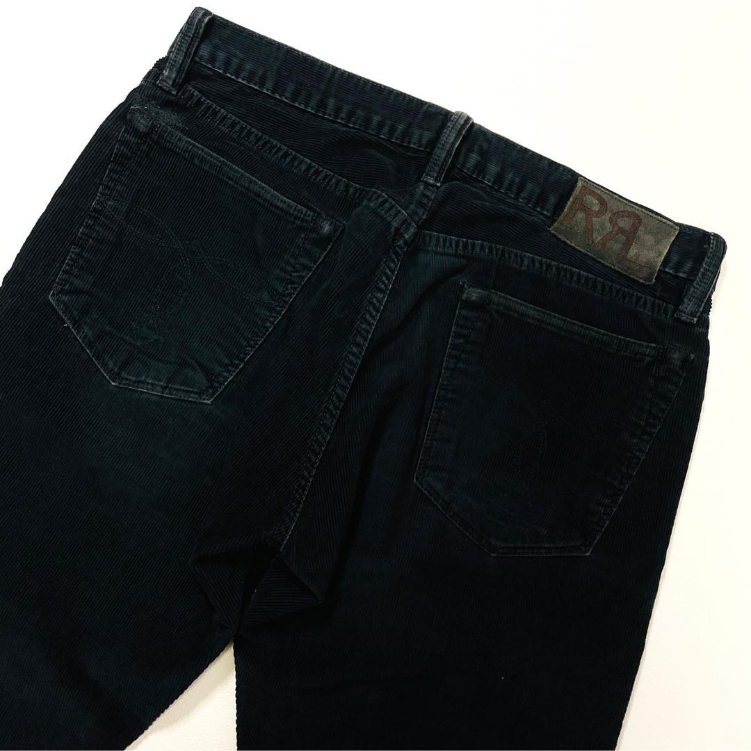 6582 RRL コーデュロイパンツ　USA製　ブラック　ボタンフライ