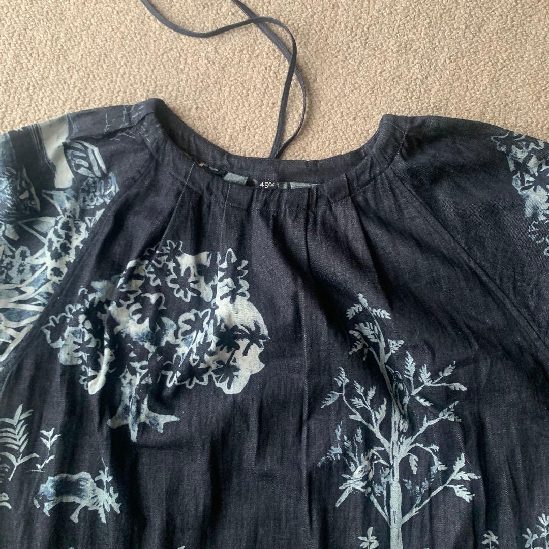 新品未使用　４５R インディゴ　ワンピース