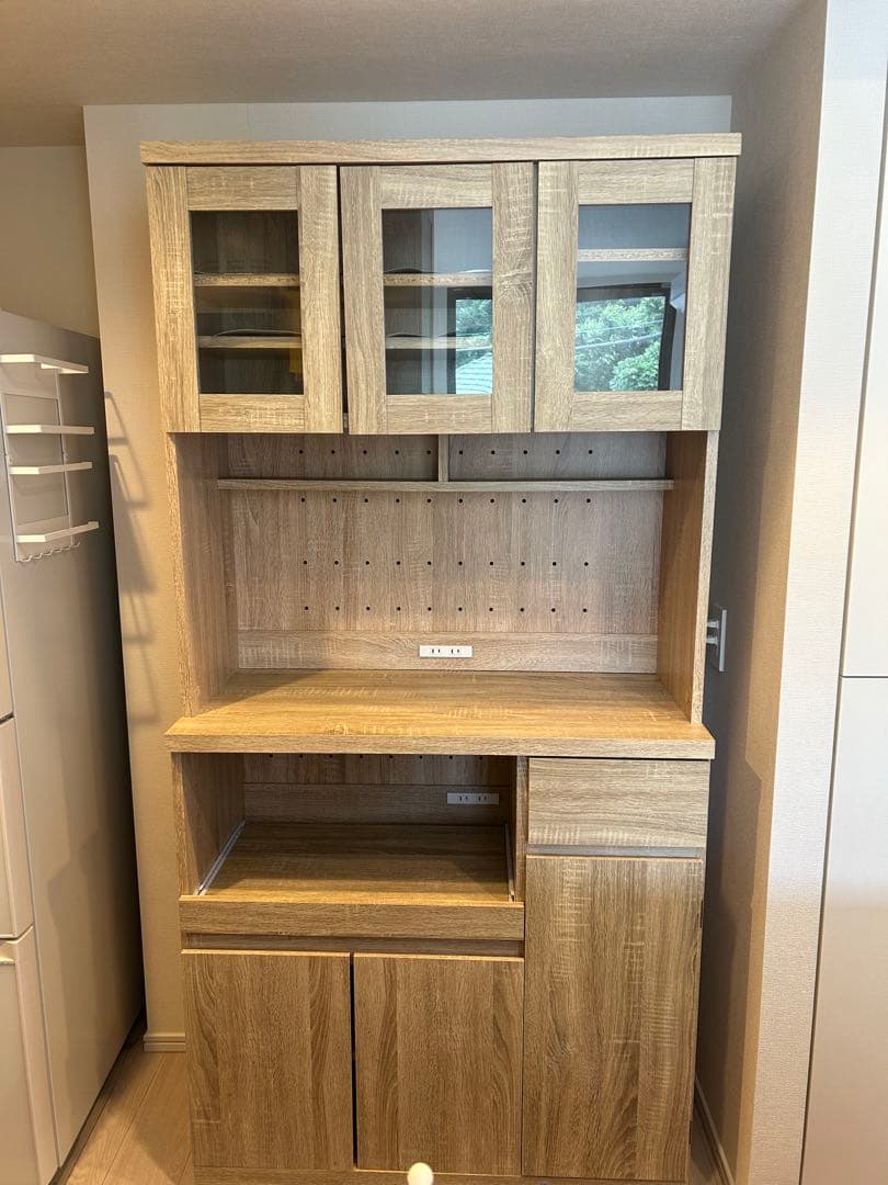 7/15までの出品★LOWYA 木目調キッチン収納 食器棚