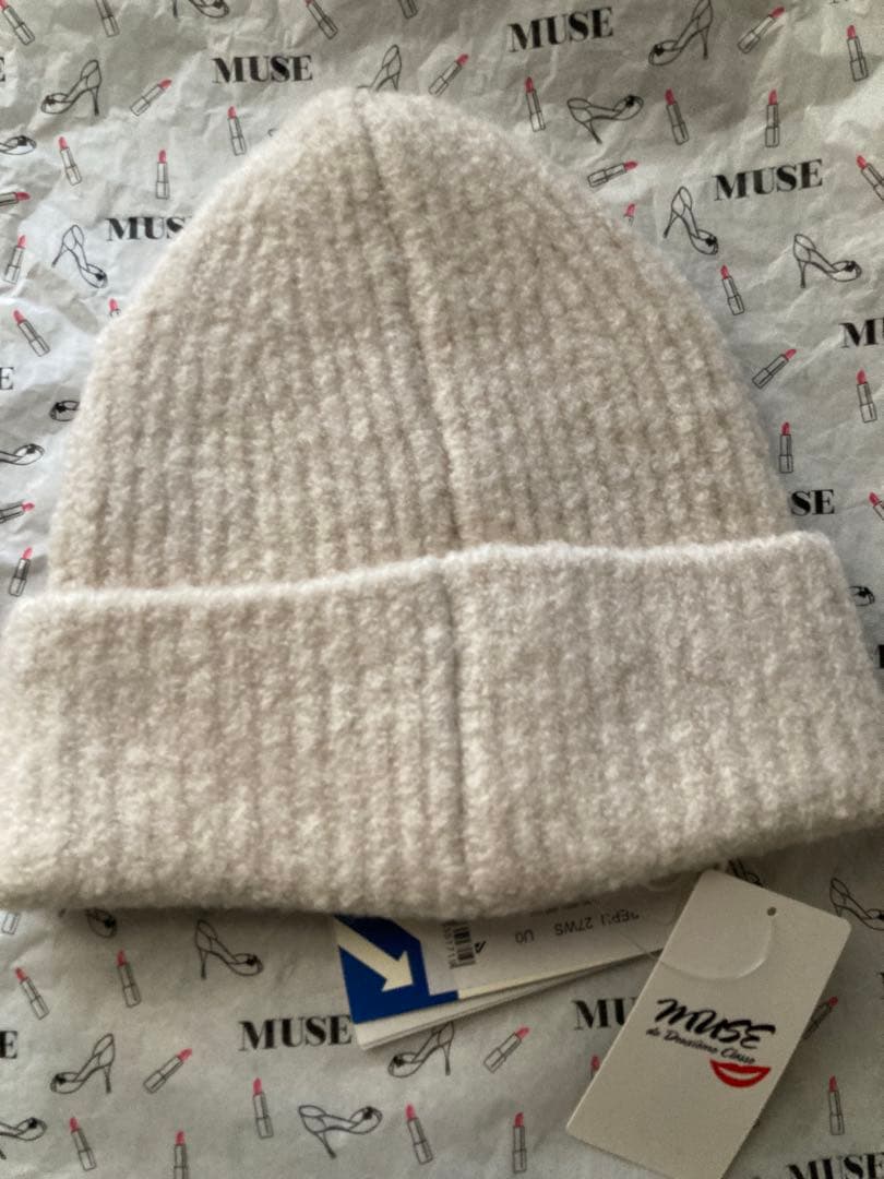 AUTRY ウール混紡リブ編みニット帽