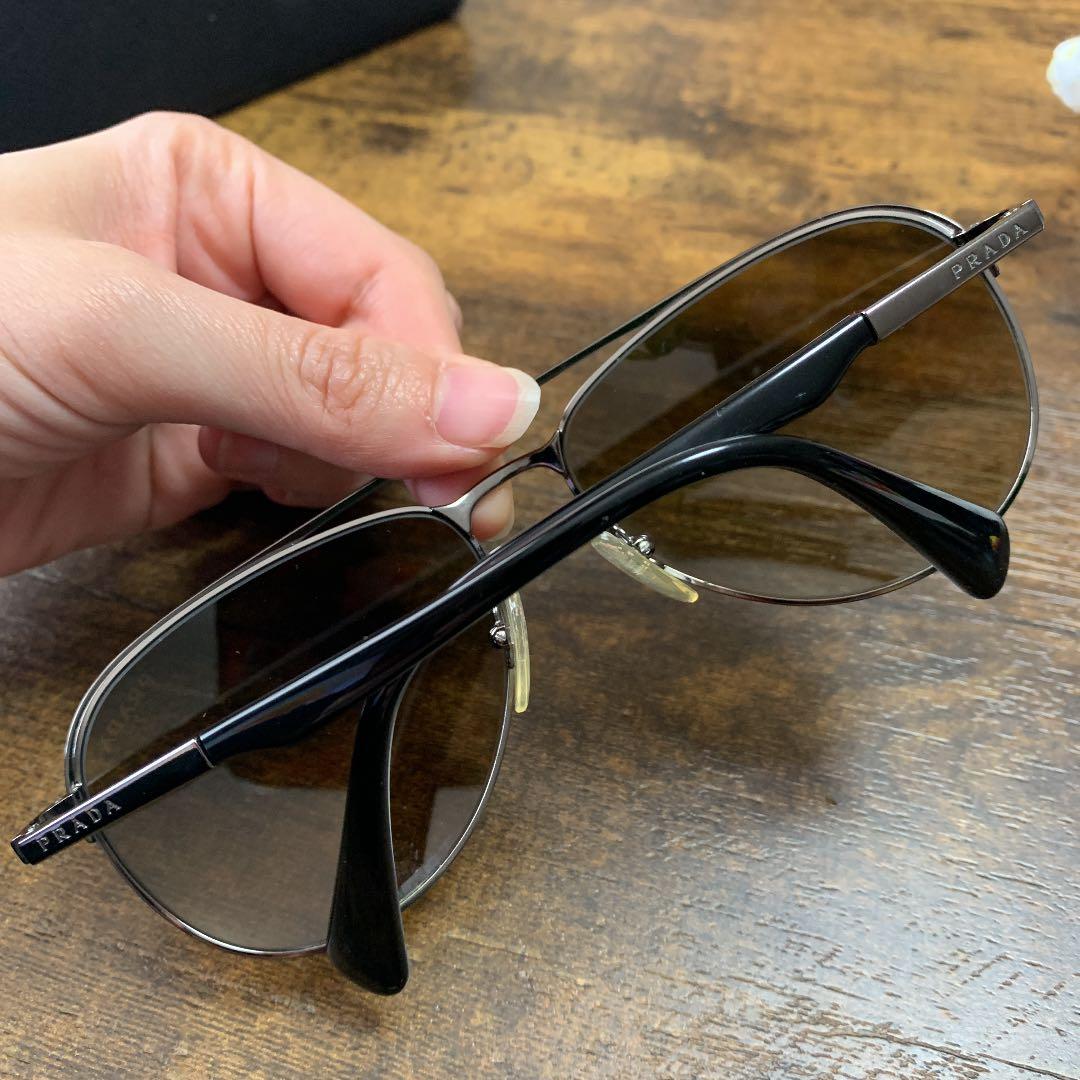 お盆のみ値下げ　サングラス ブラックPRADA正規品　ティアドロップ