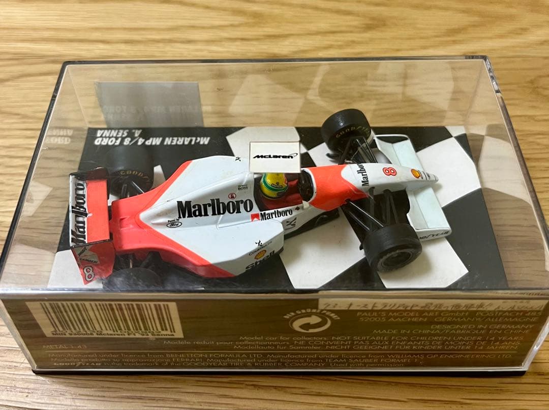 ミニチャンプス F1 マクラーレン MP4/8 A.セナ 1/43 マルボロ仕様