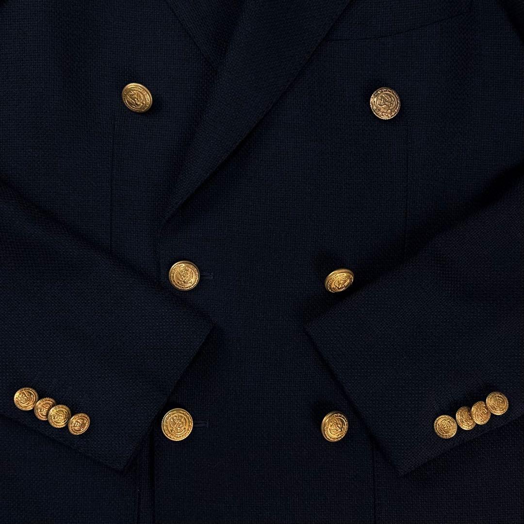 未使用級 COMERO ホップサック 金ボタン ビームスエフ ダブルブレザー