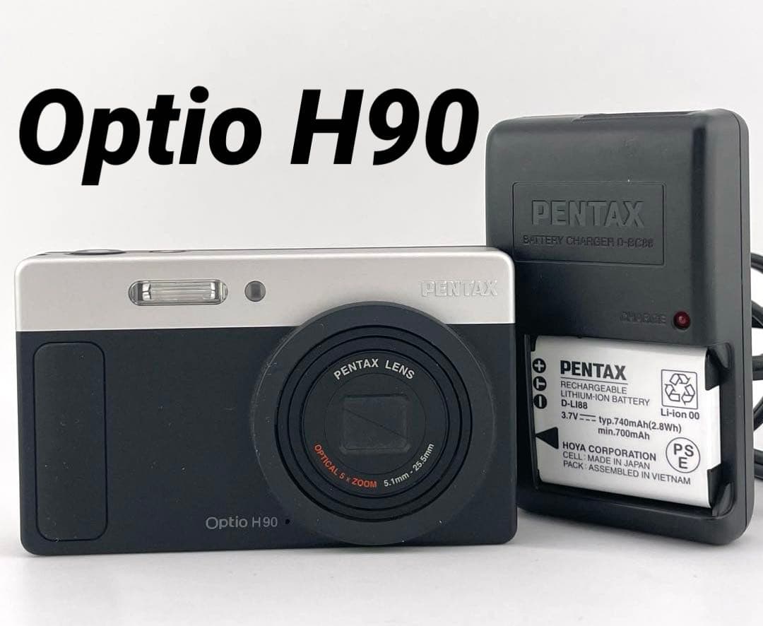 実写美⭕️【動作確認済み】PENTAX OPTIO H90 オールドコンデジ