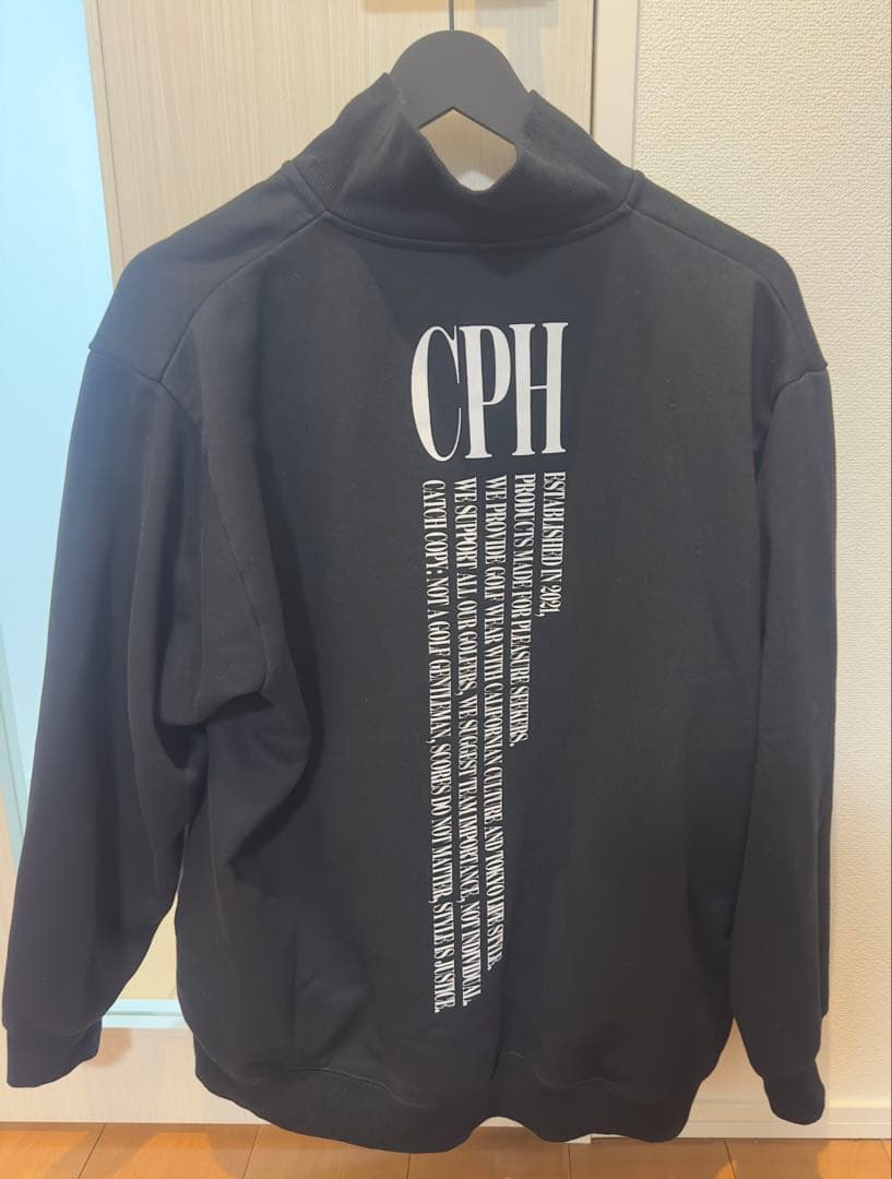 Cph/Golf キャプテンズヘルム ハーフジップ プルオーバー ブラック L