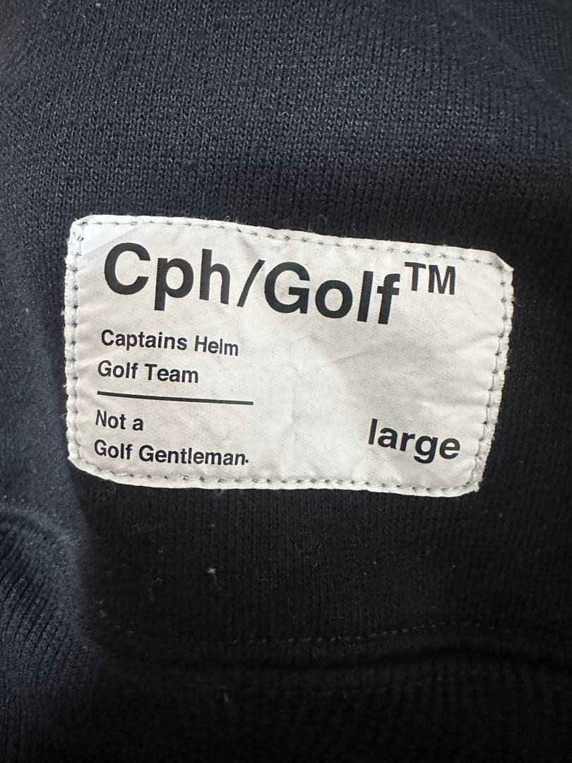 Cph/Golf キャプテンズヘルム ハーフジップ プルオーバー ブラック L