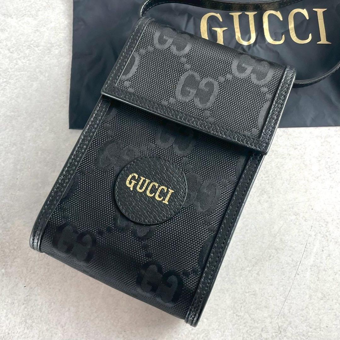未使用級 GUCCI グッチ オブザグリッドミニショルダーバッグ GG柄