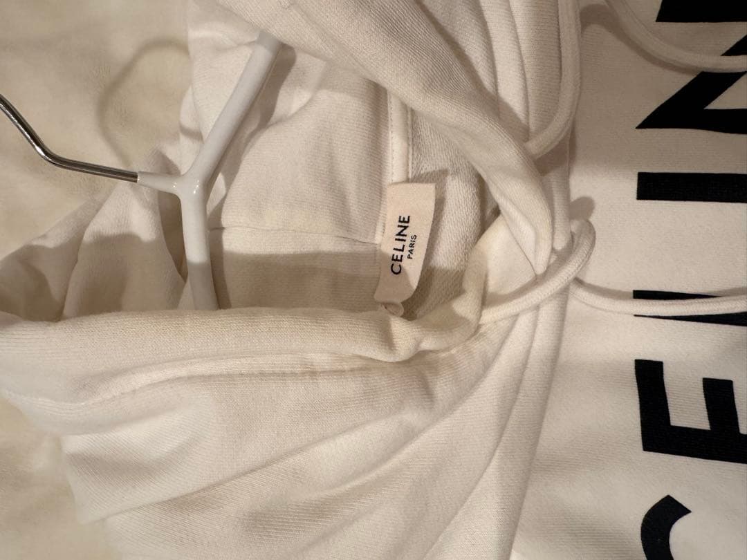 CELINE ホワイト パーカー