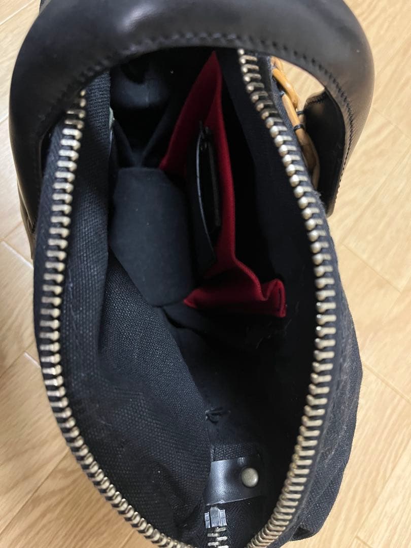 エバゴス　EBAGOS ファスナー付きバスケット　一本手　ブラック