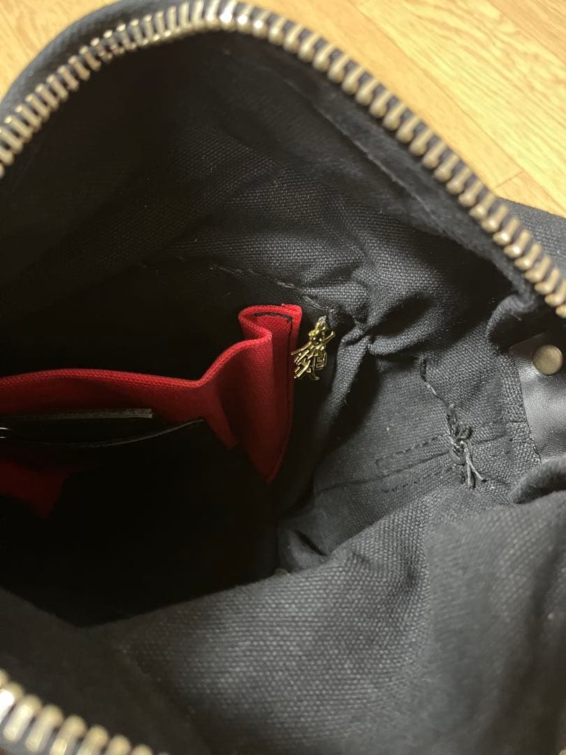 エバゴス　EBAGOS ファスナー付きバスケット　一本手　ブラック