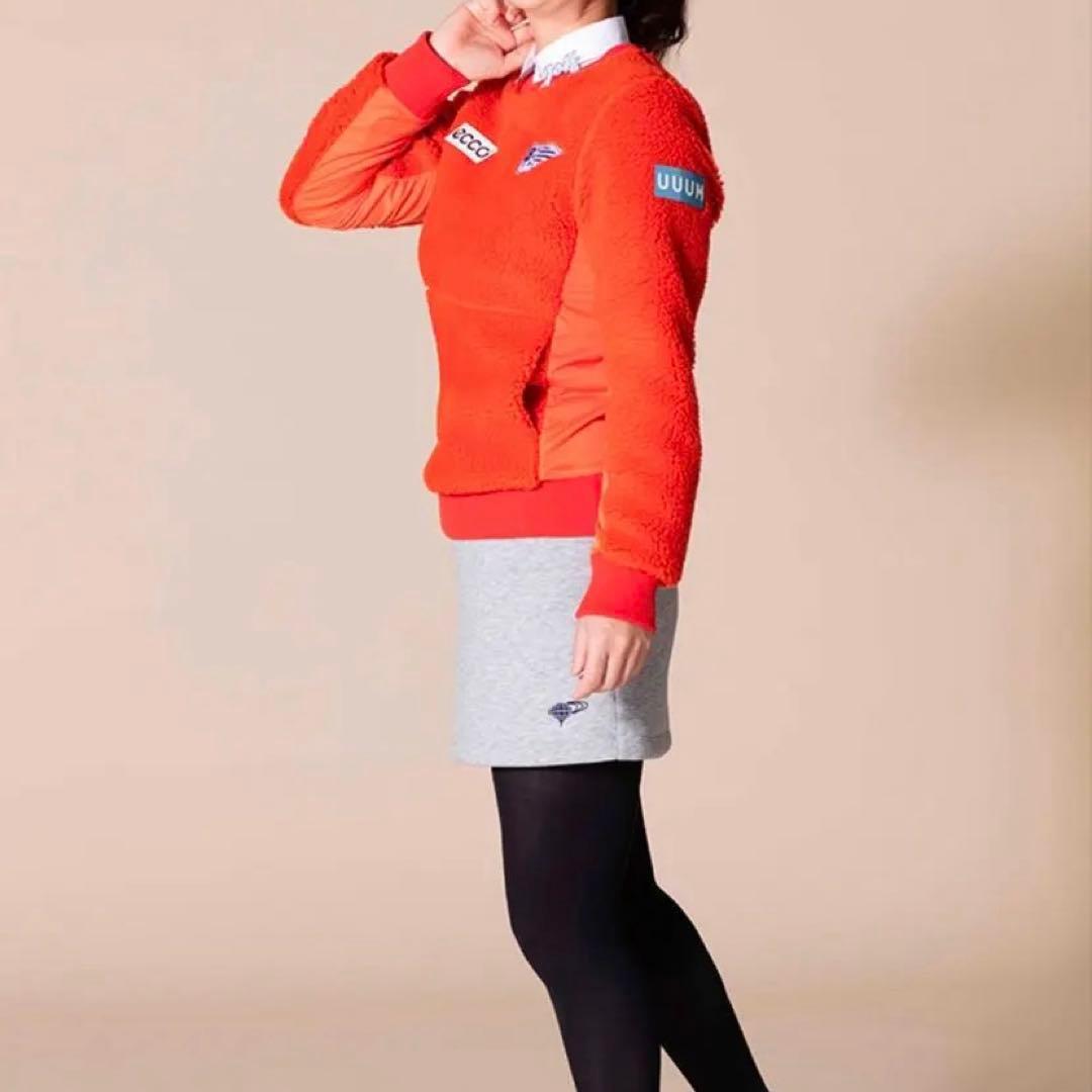 【ビームスゴルフ】フリース素材 トレーナー オレンジ M