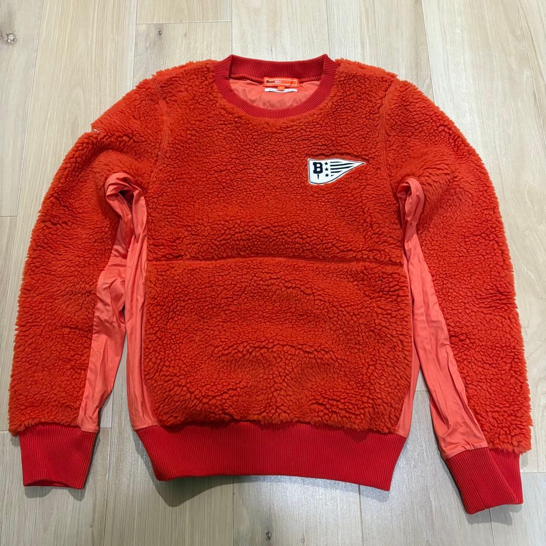 【ビームスゴルフ】フリース素材 トレーナー オレンジ M