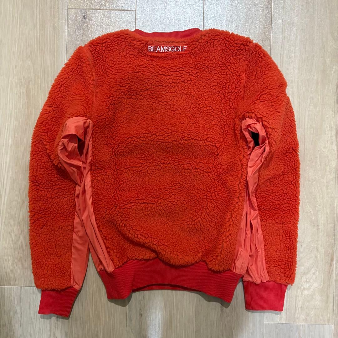 【ビームスゴルフ】フリース素材 トレーナー オレンジ M