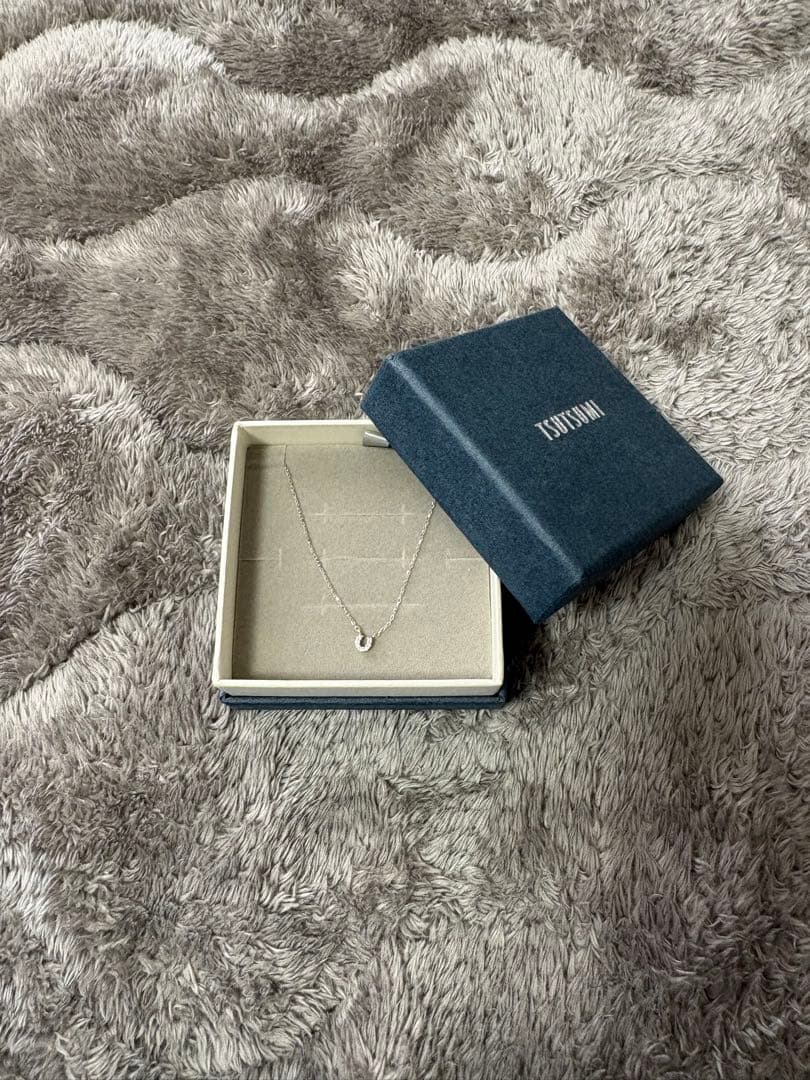 tsutsumi k10 ホワイトゴールドダイヤモンドネックレス　ツツミ　10金