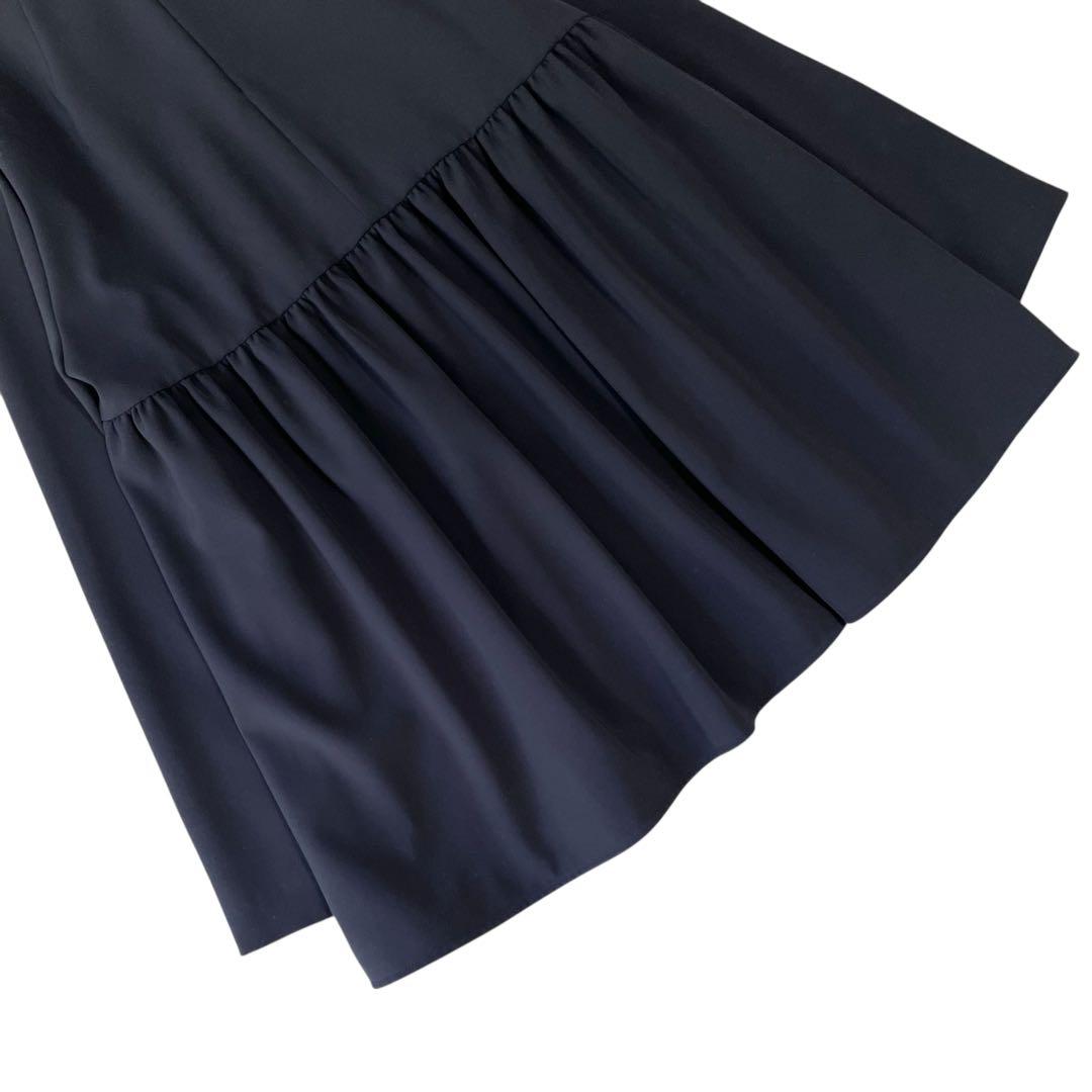 現行✨未使用級✨yori セレモニーリボンブラウス フォーマル ネイビー 38