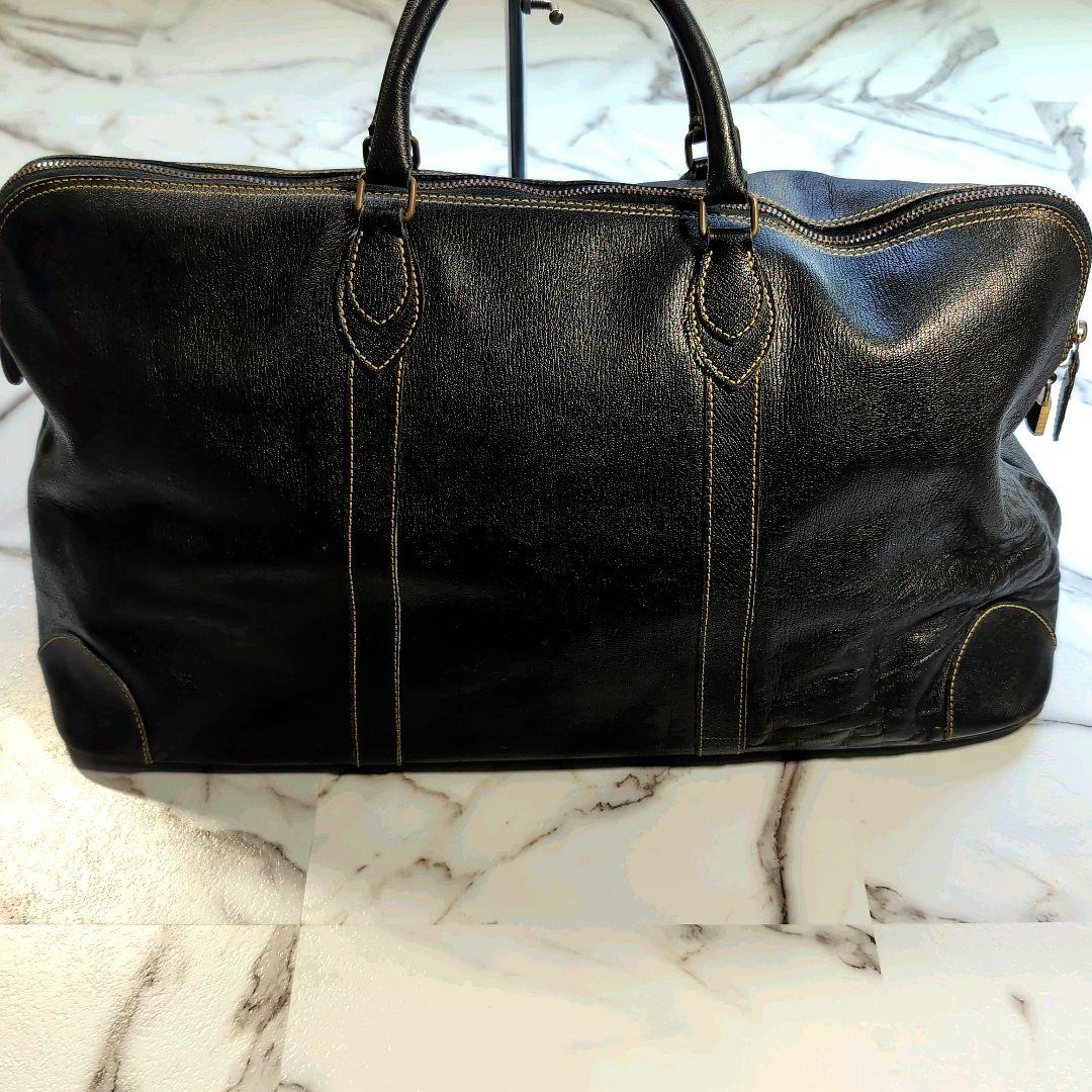 80s COMME des GARCONS ボストンバッグ レザー 黒 川久保玲