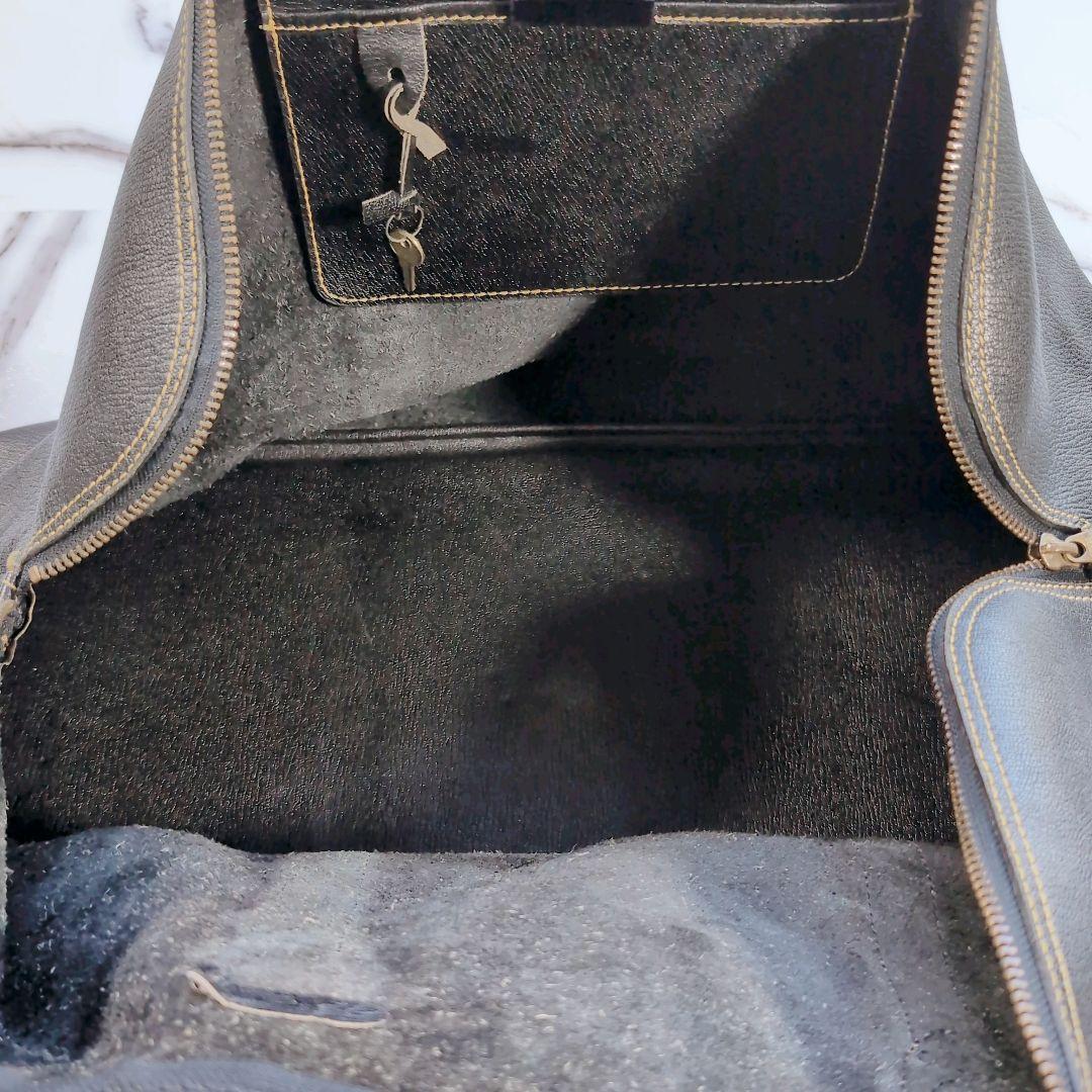 80s COMME des GARCONS ボストンバッグ レザー 黒 川久保玲