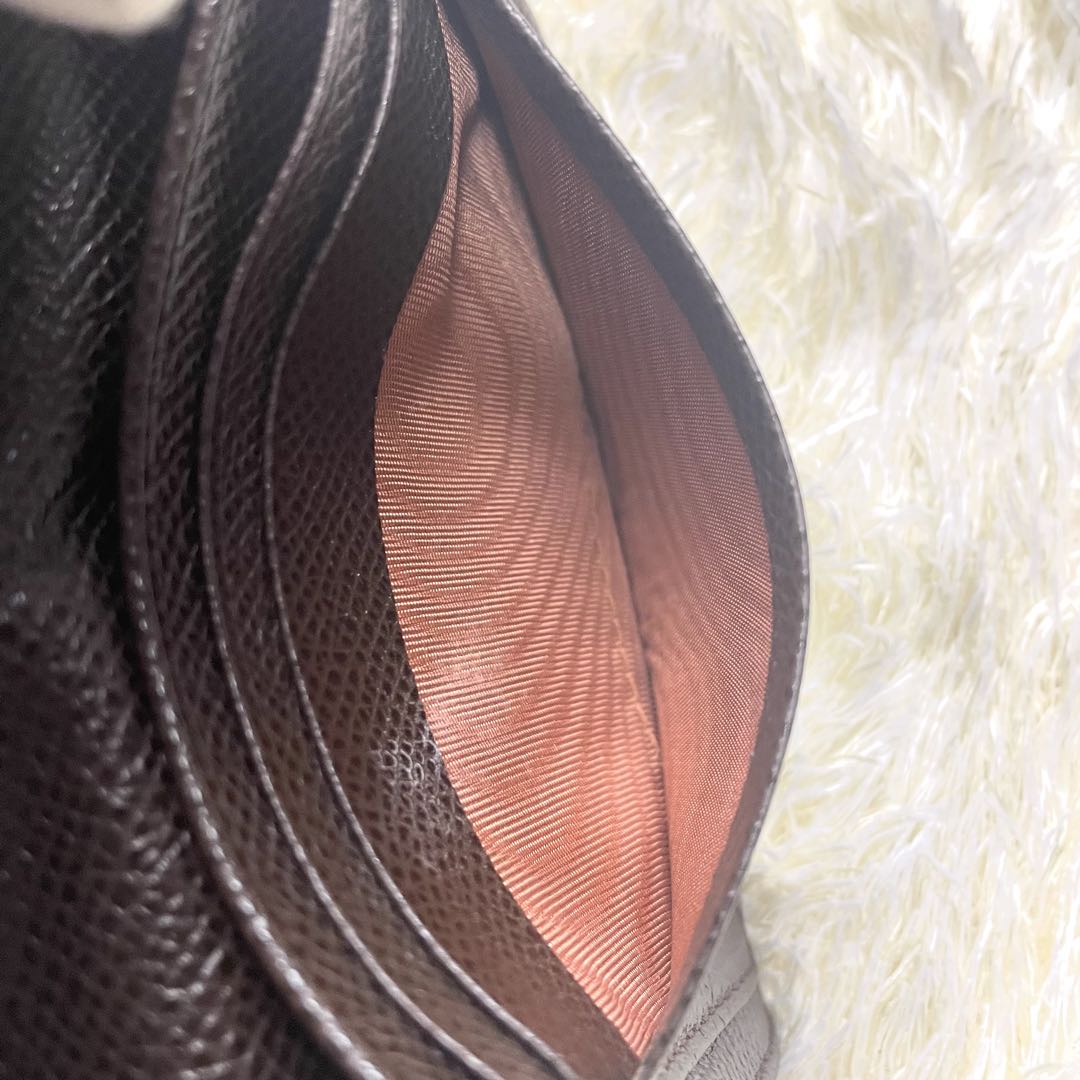 美品 ブルガリ 名刺入れ サフィアーノ ビーゼロワン サークルロゴ ブラウン