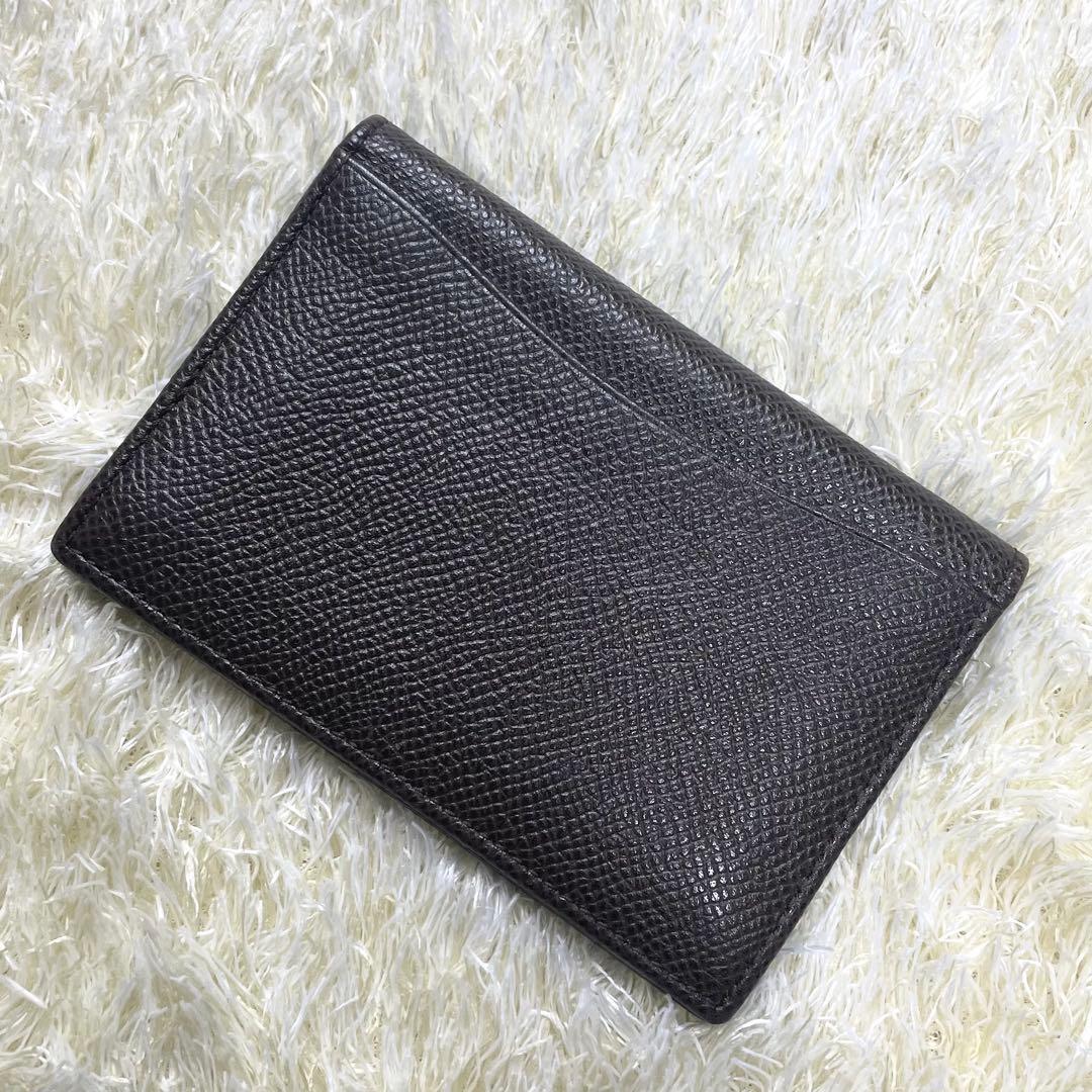 美品 ブルガリ 名刺入れ サフィアーノ ビーゼロワン サークルロゴ ブラウン