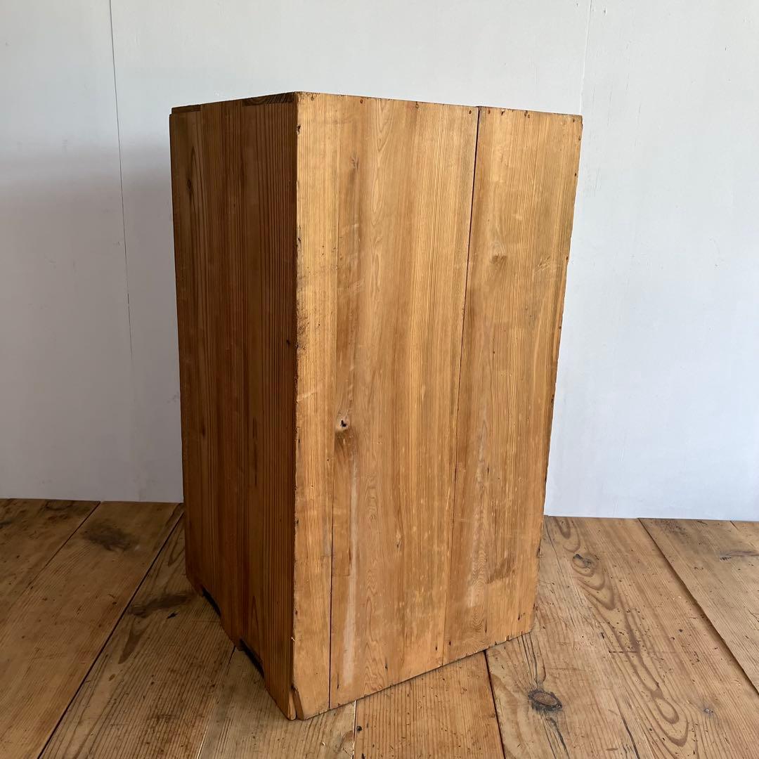 アンティーク 仕切り棚 チェスト 食器棚 書類棚 無垢材 無塗装 z849