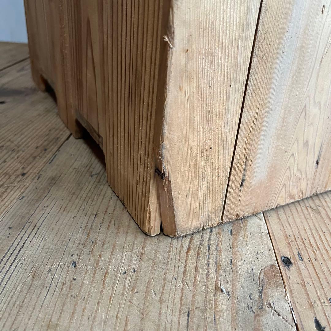 アンティーク 仕切り棚 チェスト 食器棚 書類棚 無垢材 無塗装 z849