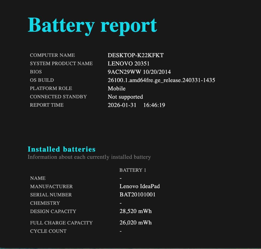 Windowsノート本体 Lenovo G50, 15\", 8GB, 500GB HDD