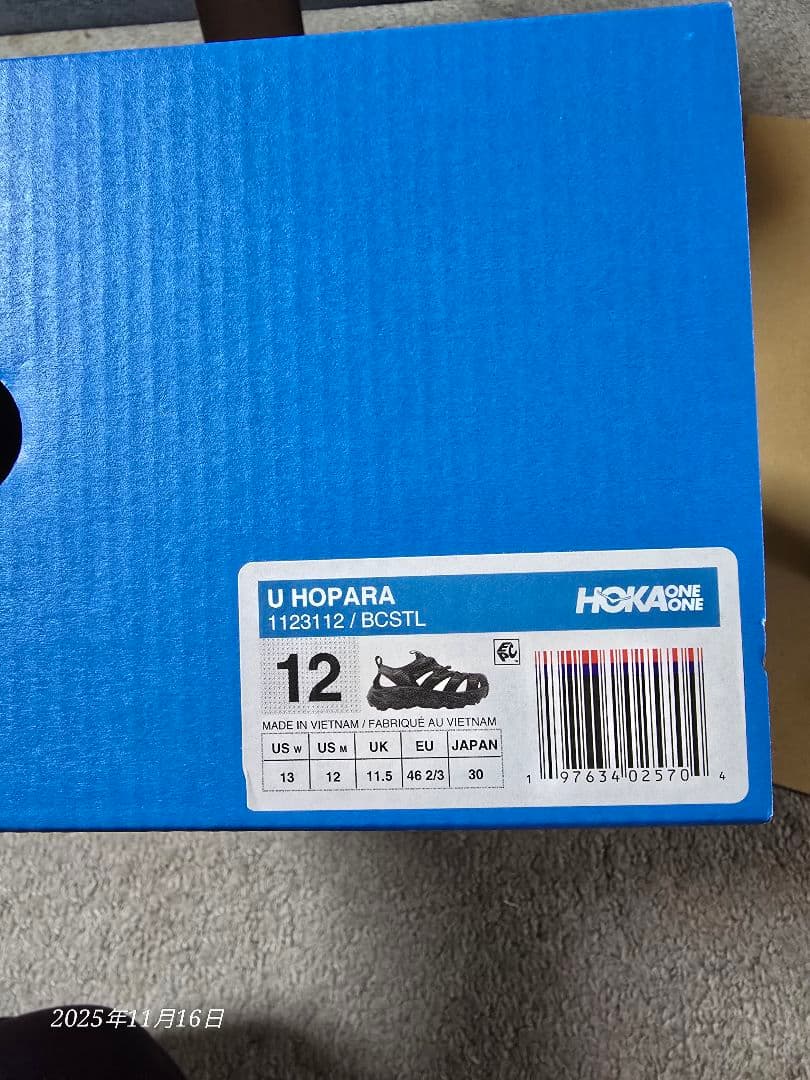 1*6様 HOKA ONE ONE U HOPARA サンダル 12　30センチ