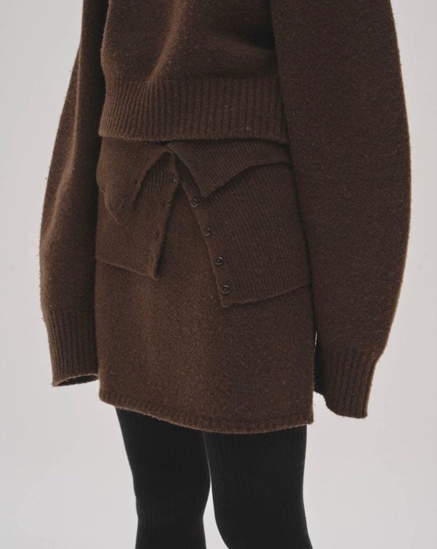 TODAYFUL ブラウンニットタイトスカート