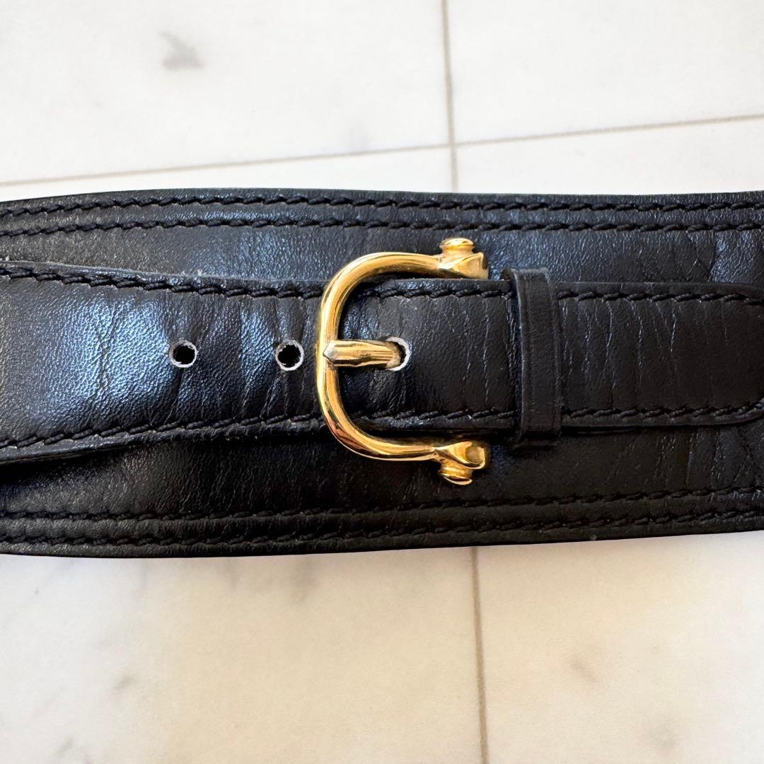 【CELINE】セリーヌ ホースビット ベルト レザー 金具 ヴィンテージ