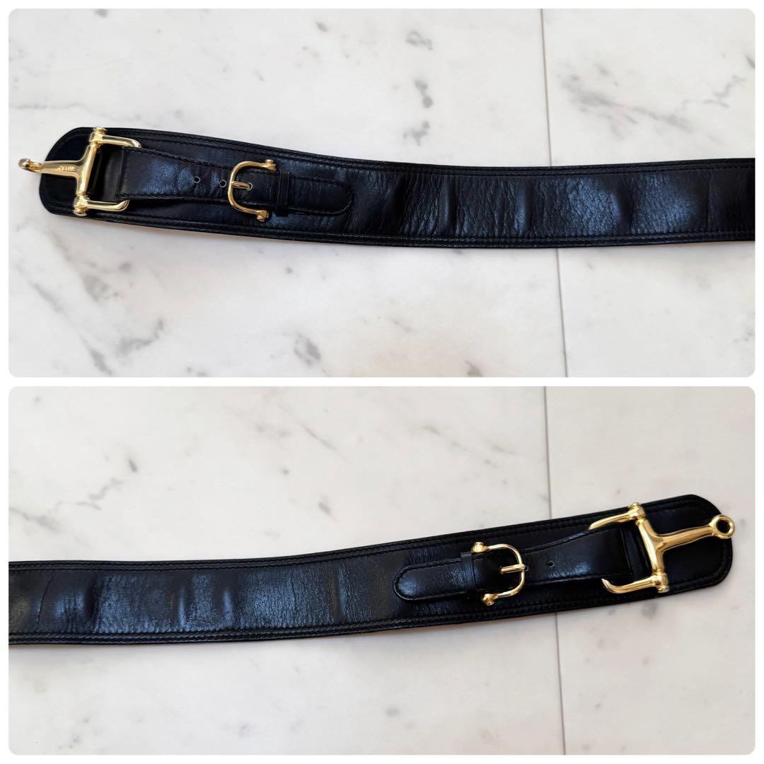 【CELINE】セリーヌ ホースビット ベルト レザー 金具 ヴィンテージ