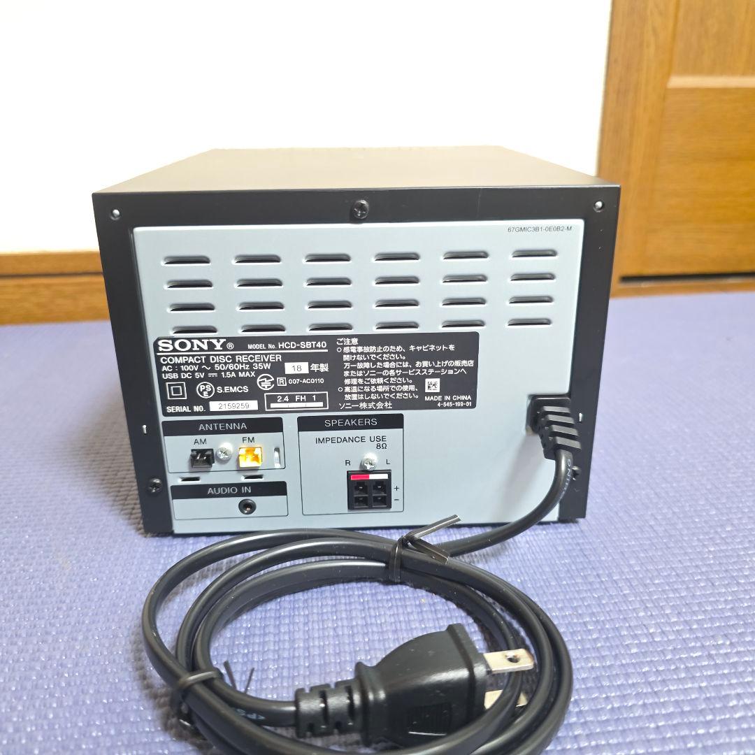 432【未使用に近い】★☆SONY　CMT-SBT40 マルチコネクトコンポ