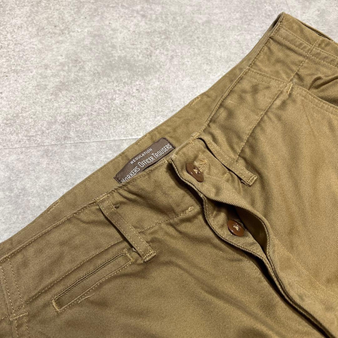 Workers Officer Trousers　チノパン　カーキブラウン　32