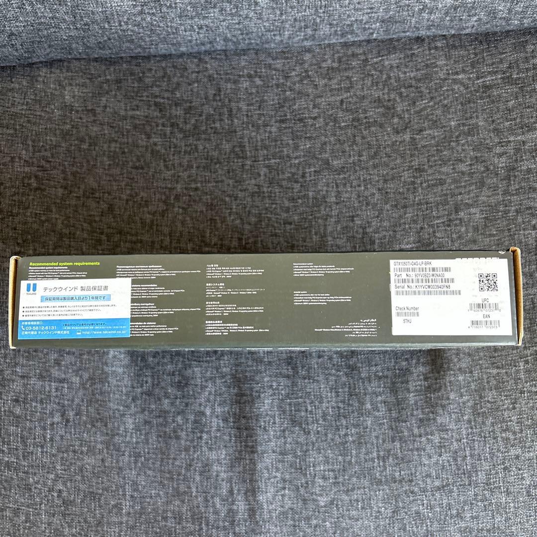 【新品未開封】ASUS GTX 1050 Ti 4GB OC 低プロファイル