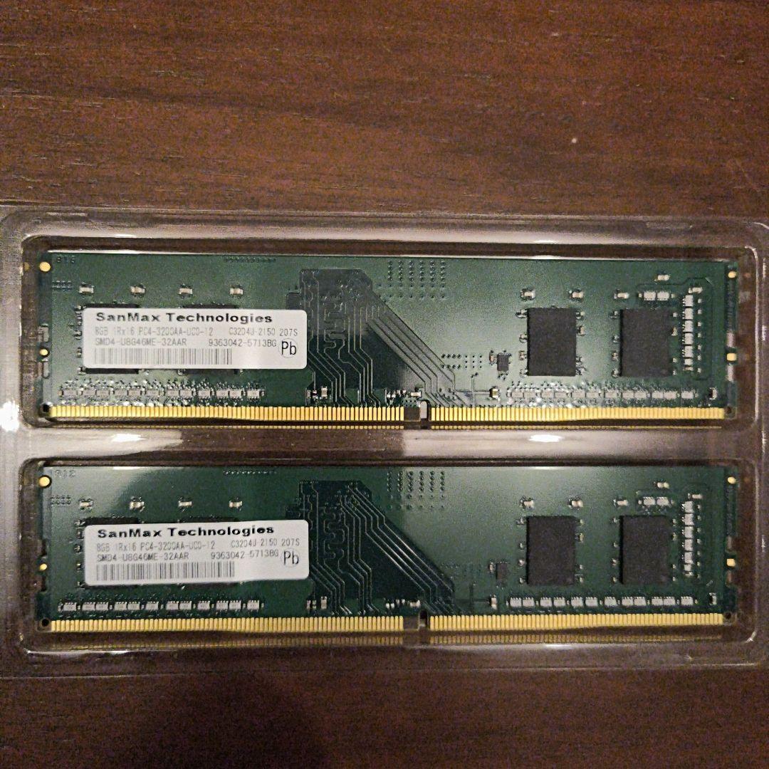 SanMax Technologies 8GB DDR4メモリ PC4-3200