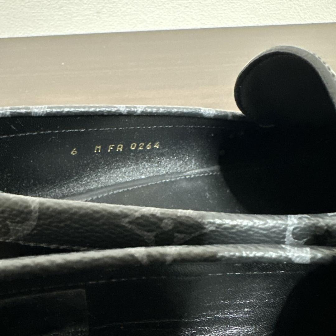 ルイヴィトン 現行品 モノグラムエクリプス メジャー ローファー シューズ 6
