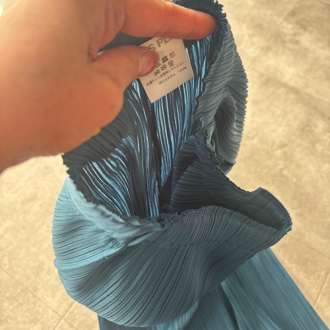 PLEATS PLEASE プリーツパンツ サイズ2 青緑