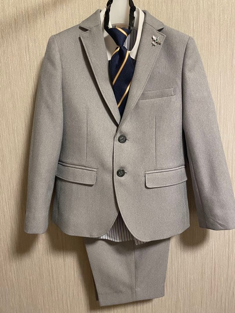 プティマイン　セレモニー　グレーセットアップ　男の子　120