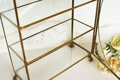 ショーケース キャビネット 飾り棚 アンティーク 84305CT-GD