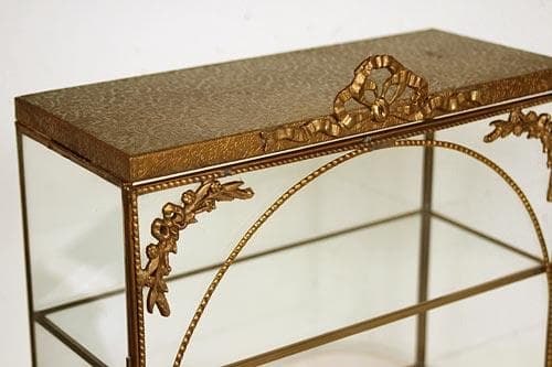 ショーケース キャビネット 飾り棚 アンティーク 84305CT-GD